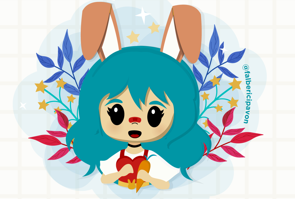 Ilustración vectorial Kawaii